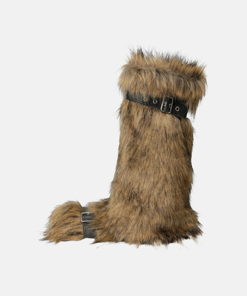 NACHE(ナチェ)の「DETACHABLE BELT FAUX FUR BOOTS BROWN(ブーツ・レディース・その他・23cm/24cm/25cm)」の4枚目の写真