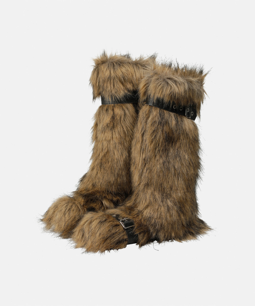 NACHE(ナチェ)の「DETACHABLE BELT FAUX FUR BOOTS BROWN(ブーツ・レディース・その他・23cm/24cm/25cm)」の5枚目の写真