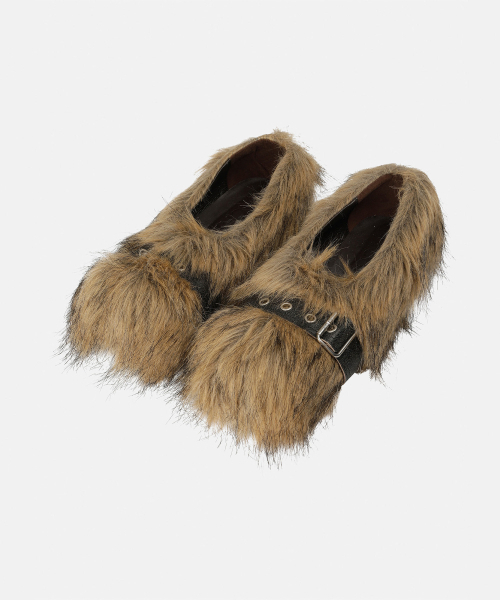 NACHE(ナチェ)の「DETACHABLE BELT FAUX FUR BOOTS BROWN(ブーツ・レディース・その他・23cm/24cm/25cm)」の6枚目の写真