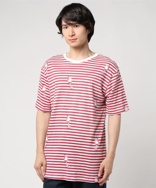 PHATEE(ファッティー)の「【PHATEE】ファティー ETERNI TEE PRINTED Tシャツ(Tシャツ/カットソー)」|レッド