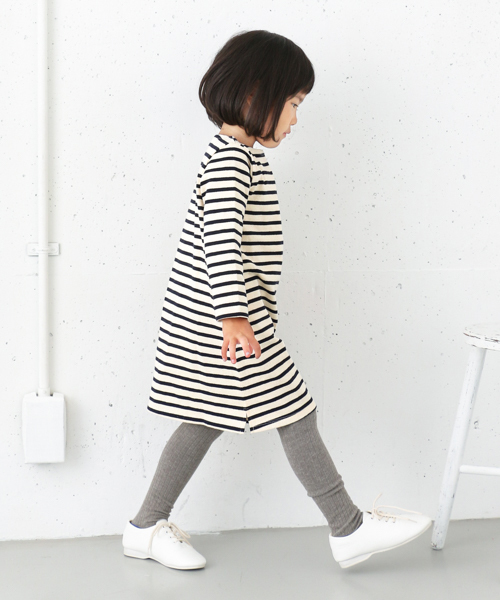 URBAN RESEARCH DOORS（アーバンリサーチドアーズ）の「FORK＆SPOON Color Border OP（ワンピース・キッズ・オフホワイト/ブラウン・120/135/90/105）」の11枚目の写真