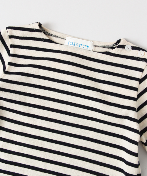 URBAN RESEARCH DOORS（アーバンリサーチドアーズ）の「FORK＆SPOON Color Border OP（ワンピース・キッズ・オフホワイト/ブラウン・120/135/90/105）」の6枚目の写真