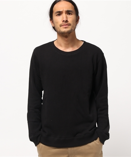 Denime（ドゥニーム）の「ソフト裏毛無地クルーネックスウェット（スウェット・メンズ・ワイン/グレー/ホワイト/ブラック・LARGE/SMALL/X-SMALL/X-LARGE/MEDIUM）」の3枚目の写真