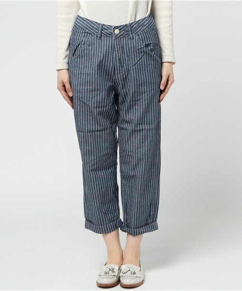 LBC（エルビーシー）の「ストライプボーイズクロップドパンツ     （その他パンツ・レディース・ライトブルー/ブルー・LARGE/SMALL/MEDIUM）」の3枚目の写真