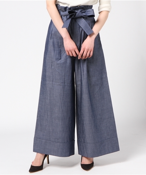 COLONY 2139（コロニートゥーワンスリーナイン）の「ライトデニム裾ターンバックワイドパンツ（デニムパンツ・レディース・ブルー/ネイビー・MEDIUM/SMALL）」の13枚目の写真