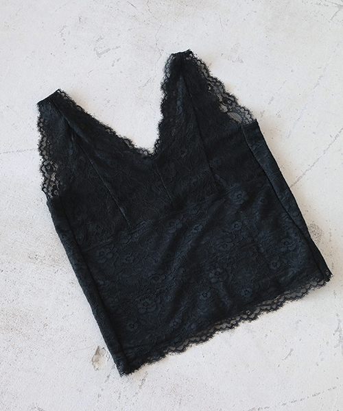 N.(N. Natural Beauty Basic)(エヌエヌナチュラルビューティーベーシック)の「レースビスチェ(タンクトップ・レディース・ブラック/グレー/ホワイト・MEDIUM)」の1枚目の写真