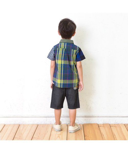 BREEZE（ブリーズ）の「リメイク風シャツ（シャツ/ブラウス・キッズ・レッド/ブルー・110/130/140/80/90/100/120）」の4枚目の写真