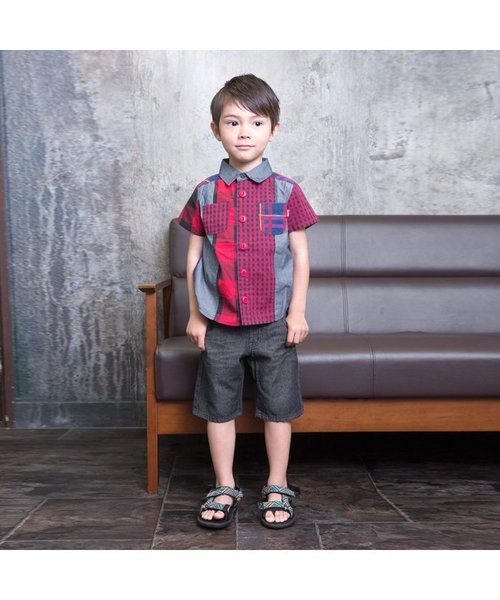 BREEZE（ブリーズ）の「リメイク風シャツ（シャツ/ブラウス・キッズ・レッド/ブルー・110/130/140/80/90/100/120）」の5枚目の写真