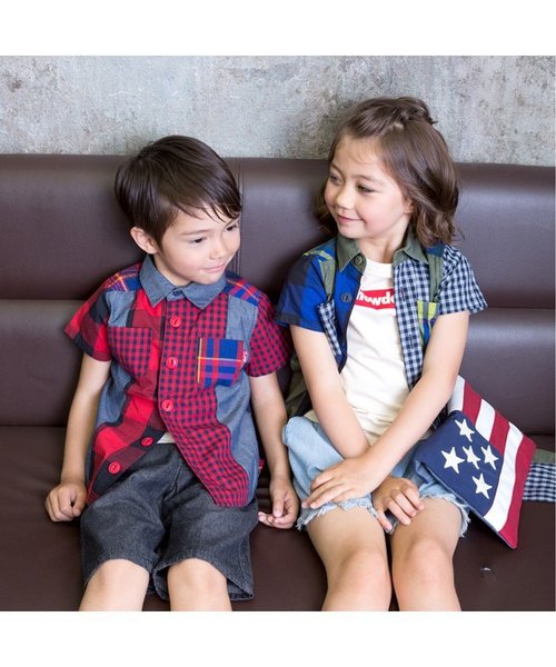 BREEZE（ブリーズ）の「リメイク風シャツ（シャツ/ブラウス・キッズ・レッド/ブルー・110/130/140/80/90/100/120）」の7枚目の写真