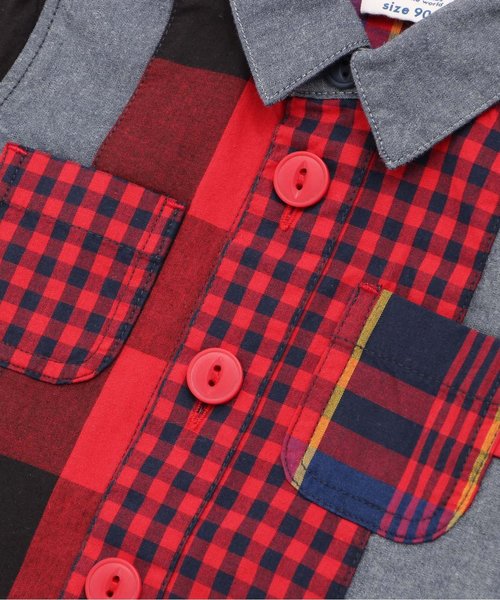 BREEZE（ブリーズ）の「リメイク風シャツ（シャツ/ブラウス・キッズ・レッド/ブルー・110/130/140/80/90/100/120）」の9枚目の写真