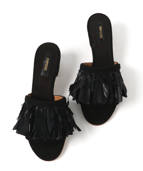 Pippichic（ピッピシック）の「Pippichic フェザーミュール（サンダル・レディース・ブラック・38）」の3枚目の写真