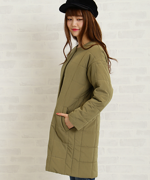 N.（N. Natural Beauty Basic）（エヌエヌナチュラルビューティーベーシック）の「キルティングコート（ダウンジャケット/コート・レディース・ネイビー/カーキ・SMALL/MEDIUM）」の14枚目の写真