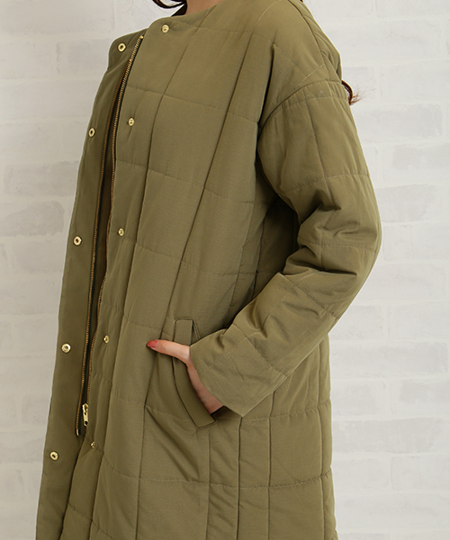 N.（N. Natural Beauty Basic）（エヌエヌナチュラルビューティーベーシック）の「キルティングコート（ダウンジャケット/コート・レディース・ネイビー/カーキ・SMALL/MEDIUM）」の17枚目の写真