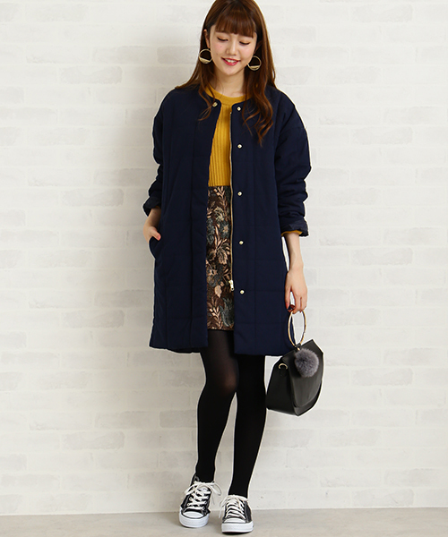 N.（N. Natural Beauty Basic）（エヌエヌナチュラルビューティーベーシック）の「キルティングコート（ダウンジャケット/コート・レディース・ネイビー/カーキ・SMALL/MEDIUM）」の20枚目の写真