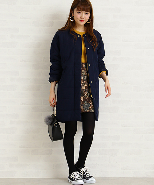 N.（N. Natural Beauty Basic）（エヌエヌナチュラルビューティーベーシック）の「キルティングコート（ダウンジャケット/コート・レディース・ネイビー/カーキ・SMALL/MEDIUM）」の21枚目の写真