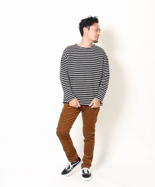 coen（コーエン）の「裏ボアボーダーボートネックカットソー（Tシャツ/カットソー・メンズ・ネイビー/グレー/ピンク・SMALL/MEDIUM/LARGE/X-LARGE）」の9枚目の写真