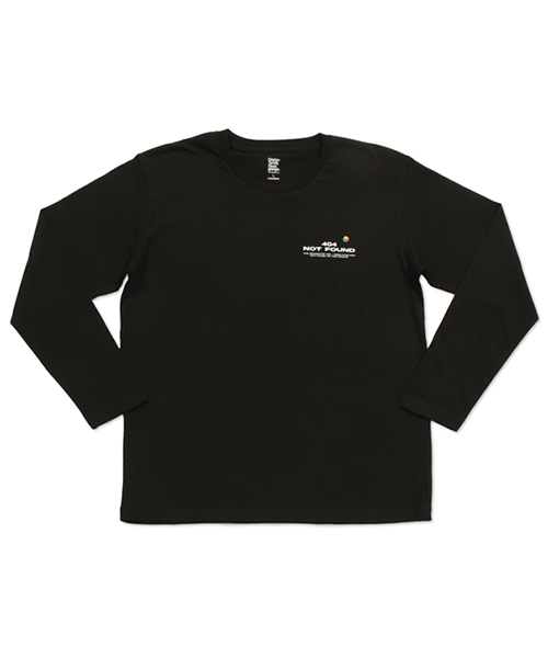 Design Tshirts Store graniph（デザイン　ティーシャツ　ストア　グラニフ）の「ロングスリーブTシャツ/インターネットエラー（Tシャツ/カットソー・メンズ・ブラック・X-SMALL/SMALL/MEDIUM/LARGE）」の2枚目の写真