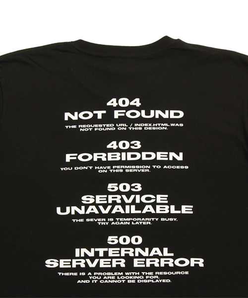 Design Tshirts Store graniph（デザイン　ティーシャツ　ストア　グラニフ）の「ロングスリーブTシャツ/インターネットエラー（Tシャツ/カットソー・メンズ・ブラック・X-SMALL/SMALL/MEDIUM/LARGE）」の6枚目の写真