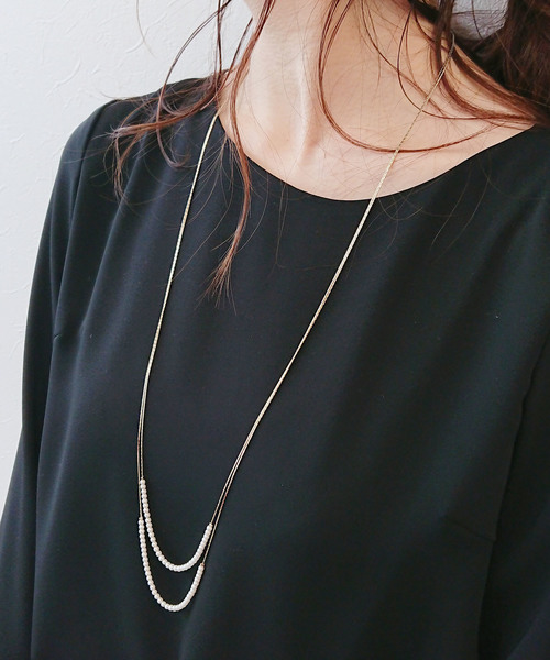 パールチェーン2連ネックレス 結婚式 パーティー フォーマル デイリー パールチェーン2連ネックレス 結婚式 パーティー フォーマル デイリー