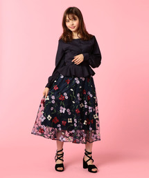 MIIA(ミーア)の「チュール刺繍スカート(スカート)」 - WEAR MIIA(ミーア)の「チュール刺繍スカート(スカート)」 - WEAR