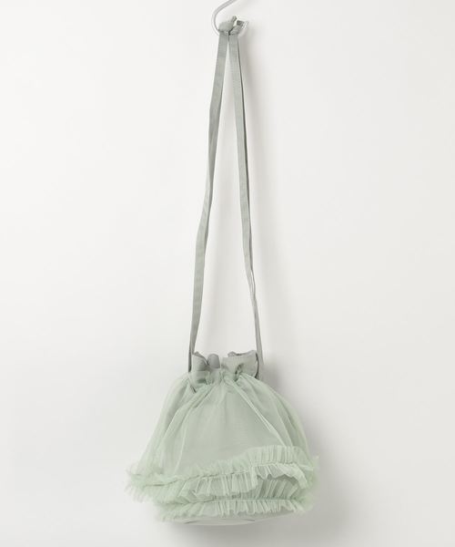 merlot plus（メルロープリュス）の「巾着ハンドバッグ2637（ハンドバッグ・レディース・ブラック/オフホワイト/ライトグリーン・FREE）」の3枚目の写真