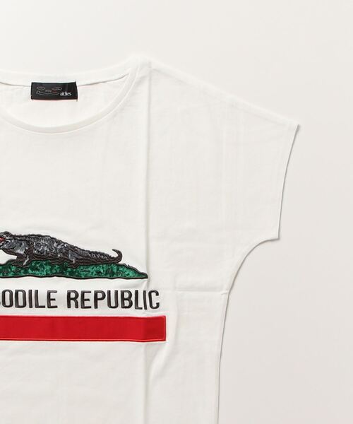 ALDIES(アールディーズ)の「Crocodile Rp T / クロコダイルアールピーT(Tシャツ/カットソー・メンズ・マルチ/ホワイト・MEDIUM/SMALL/X-LARGE/XX-LARGE/X-SMALL/LARGE)」の3枚目の写真