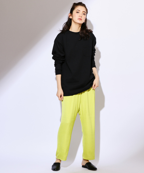 CIAOPANIC（チャオパニック）の「シルク風ウエストゴムパンツ（その他パンツ・レディース・ブラック/イエロー・FREE）」の6枚目の写真
