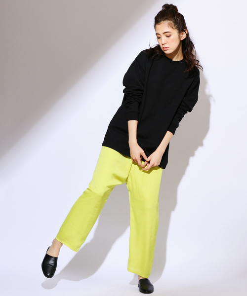 CIAOPANIC（チャオパニック）の「シルク風ウエストゴムパンツ（その他パンツ・レディース・ブラック/イエロー・FREE）」の7枚目の写真