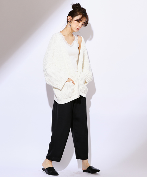 CIAOPANIC（チャオパニック）の「シルク風ウエストゴムパンツ（その他パンツ・レディース・ブラック/イエロー・FREE）」の11枚目の写真