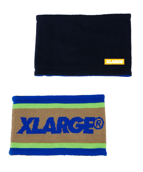 XLARGE KIDS(エクストララージキッズ)の「“XLARGE” NECK WARMER(ネックウォーマー/スヌード・キッズ・ネイビー/レッド・ONE SIZE)」の2枚目の写真