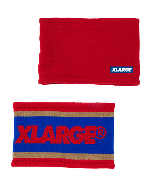 XLARGE KIDS(エクストララージキッズ)の「“XLARGE” NECK WARMER(ネックウォーマー/スヌード・キッズ・ネイビー/レッド・ONE SIZE)」の1枚目の写真