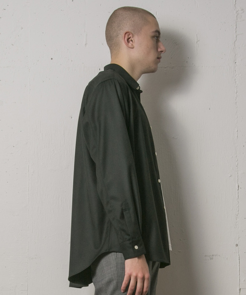 FACTOTUM(ファクトタム)の「【FACTOTUM】T/Rストレッチビッグシャツ(シャツ/ブラウス・メンズ・ブラック/グレー/カーキ・44/46/48)」の6枚目の写真