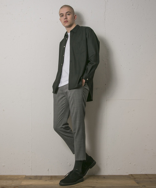 FACTOTUM(ファクトタム)の「【FACTOTUM】T/Rストレッチビッグシャツ(シャツ/ブラウス・メンズ・ブラック/グレー/カーキ・44/46/48)」の8枚目の写真