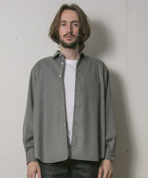 FACTOTUM(ファクトタム)の「【FACTOTUM】T/Rストレッチビッグシャツ(シャツ/ブラウス・メンズ・ブラック/グレー/カーキ・44/46/48)」の10枚目の写真