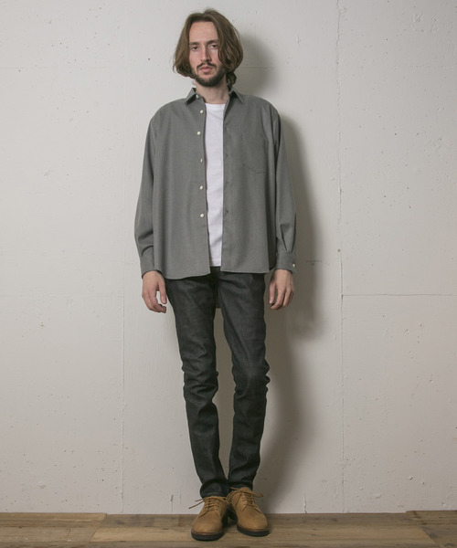 FACTOTUM(ファクトタム)の「【FACTOTUM】T/Rストレッチビッグシャツ(シャツ/ブラウス・メンズ・ブラック/グレー/カーキ・44/46/48)」の13枚目の写真