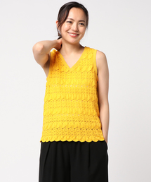 un dix cors | バルファスレースノースリ(Tシャツ/カットソー)