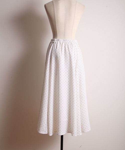 tocco closet(トッコ クローゼット)の「前ボタンドットプリントボリュームマキシスカート(スカート・レディース・ブラック/オフホワイト・M)」の12枚目の写真