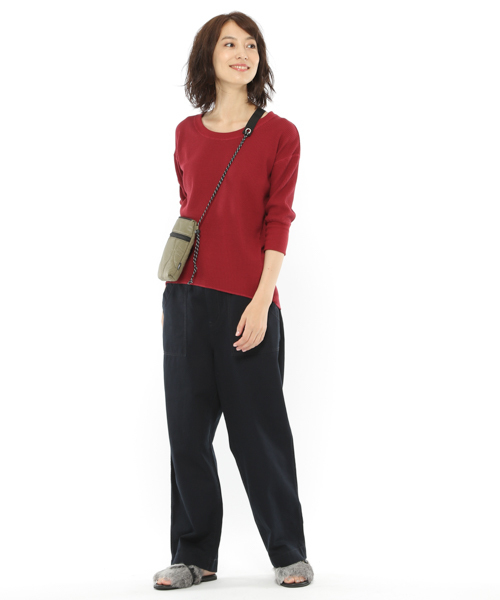 LAKOLE（ラコレ）の「TCワッフル7分袖プルオーバー / LAKOLE（Tシャツ/カットソー・レディース・ブラック/ブラウン/レッド/オフホワイト/グリーン/ブラウン系その他・SMALL/MEDIUM）」の9枚目の写真