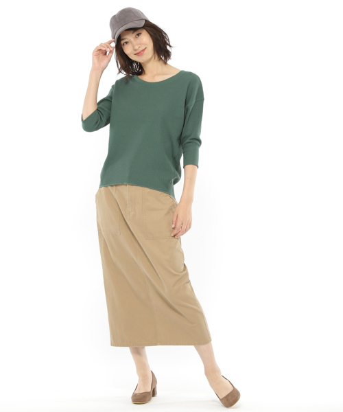 LAKOLE（ラコレ）の「TCワッフル7分袖プルオーバー / LAKOLE（Tシャツ/カットソー・レディース・ブラック/ブラウン/レッド/オフホワイト/グリーン/ブラウン系その他・SMALL/MEDIUM）」の10枚目の写真