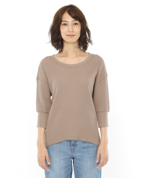 LAKOLE（ラコレ）の「TCワッフル7分袖プルオーバー / LAKOLE（Tシャツ/カットソー・レディース・ブラック/ブラウン/レッド/オフホワイト/グリーン/ブラウン系その他・SMALL/MEDIUM）」の15枚目の写真