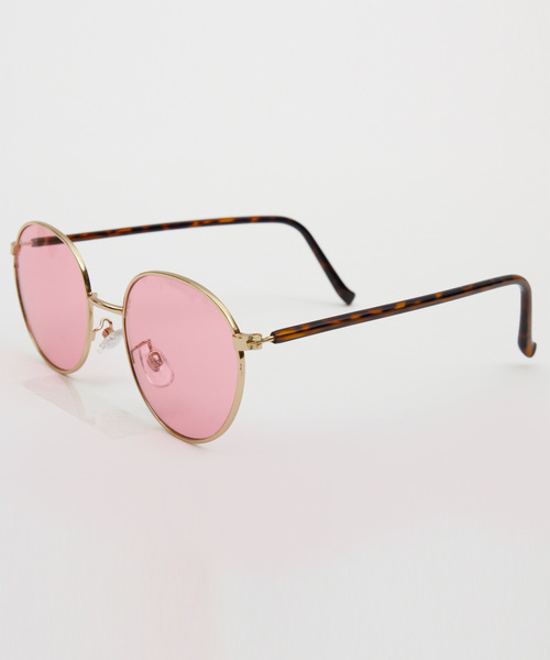 ８(eight)（エイト）の「ボストン サングラス メタル 黒ぶち眼鏡 専用ケース付き（サングラス・メンズ・ライトブルー/オリーブ/クリア/スモークグレー/ブラウン系その他/ライトパープル/ライトピンク・FREE）」の6枚目の写真