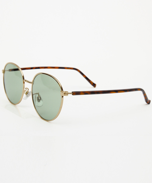 ８(eight)（エイト）の「ボストン サングラス メタル 黒ぶち眼鏡 専用ケース付き（サングラス・メンズ・ライトブルー/オリーブ/クリア/スモークグレー/ブラウン系その他/ライトパープル/ライトピンク・FREE）」の3枚目の写真