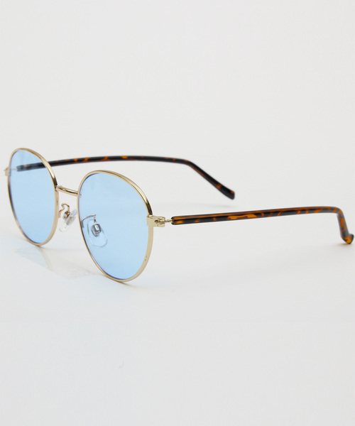 ８(eight)（エイト）の「ボストン サングラス メタル 黒ぶち眼鏡 専用ケース付き（サングラス・メンズ・ライトブルー/オリーブ/クリア/スモークグレー/ブラウン系その他/ライトパープル/ライトピンク・FREE）」の4枚目の写真