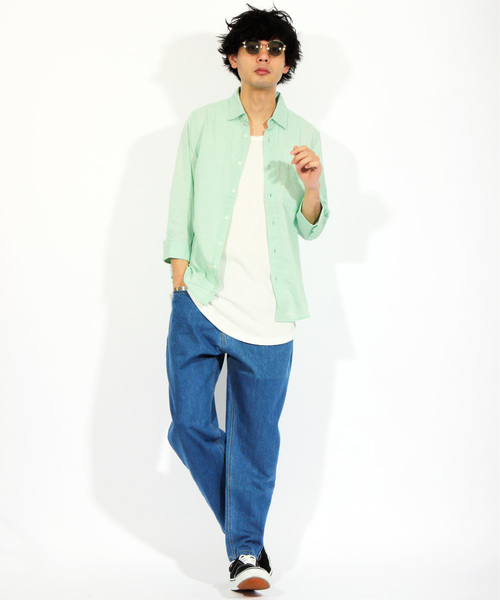 ８(eight)（エイト）の「ボストン サングラス メタル 黒ぶち眼鏡 専用ケース付き（サングラス・メンズ・ライトブルー/オリーブ/クリア/スモークグレー/ブラウン系その他/ライトパープル/ライトピンク・FREE）」の10枚目の写真