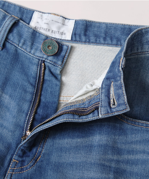 Another Edition（アナザーエディション）の「AE[A]ﾘｯﾀｲCUTTING ﾆｯﾄDNM ◆（デニムパンツ・レディース・ネイビー/コバルトブルー・SMALL/MEDIUM）」の10枚目の写真