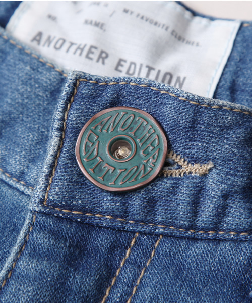 Another Edition（アナザーエディション）の「AE[A]ﾘｯﾀｲCUTTING ﾆｯﾄDNM ◆（デニムパンツ・レディース・ネイビー/コバルトブルー・SMALL/MEDIUM）」の9枚目の写真