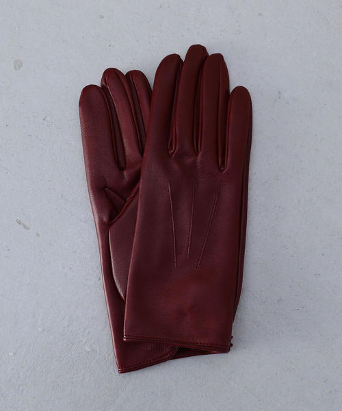 DENTS（デンツ）の「＜DENTS＞SHEEP LEATHER GLOVE/グローブ（手袋・メンズ・ワインレッド/ダークグリーン/ブラック/ネイビー・7 1/2/8）」の4枚目の写真