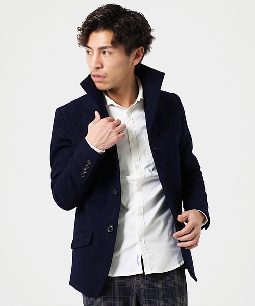 GOSTAR DE FUGA（ゴスタール ジフーガ）の「メルトンイタリアンカラーコート（テーラードジャケット・メンズ・ブラック/ベージュ/ネイビー・M/L/XL）」の13枚目の写真