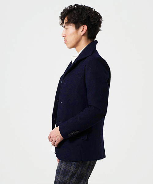 GOSTAR DE FUGA（ゴスタール ジフーガ）の「メルトンイタリアンカラーコート（テーラードジャケット・メンズ・ブラック/ベージュ/ネイビー・M/L/XL）」の9枚目の写真