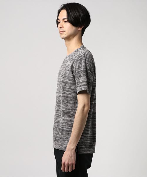 IGNIO（イグニオ）の「タイガー杢パイルTシャツ（半袖）（Tシャツ/カットソー・メンズ・チャコールグレー/ネイビー・L/LL/M/S）」の3枚目の写真